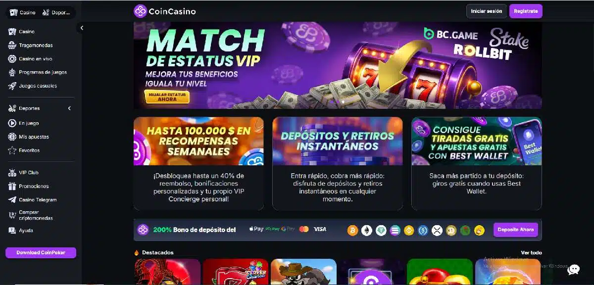 Análisis detallado de cada casino en línea para Chile - CoinCasino